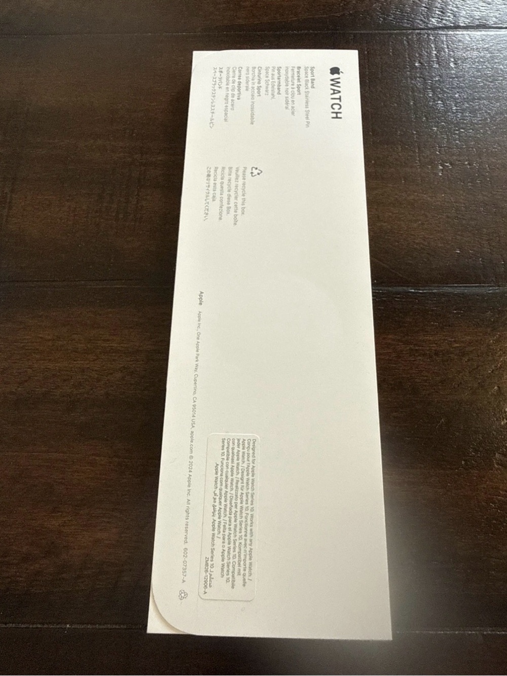 NEW + OEM Apple Watch Sport Band | Black | MXLJ3AM/A | 42mm S/M NIB - Picture 4 of 7